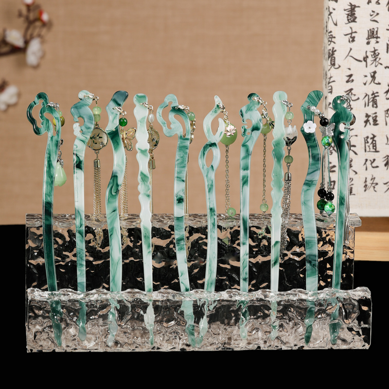 新中式超仙发簪女古风盘发发钗2025新款高级感日常通勤簪子头饰