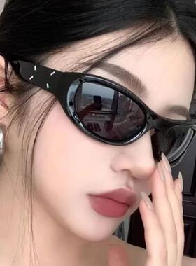 Y2K运动骑行墨镜女网红时尚辣妹风开车太阳眼镜潮流防紫外线街拍