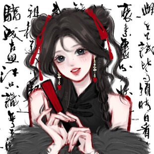 may风手绘头像定制卡通形象设计画头像q版情侣头像手绘国潮代画女