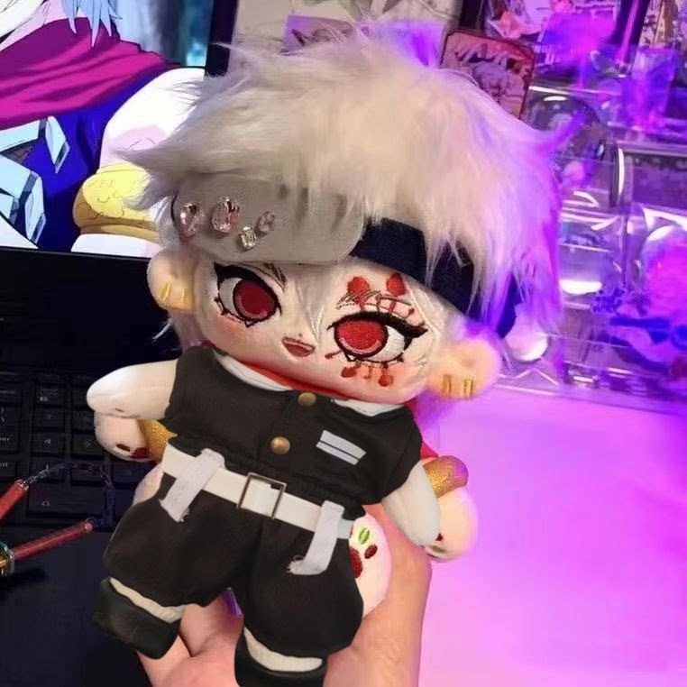 鬼灭之刃周边原创正版音柱宇髓天元20cm棉花娃娃毛绒玩偶女生公仔