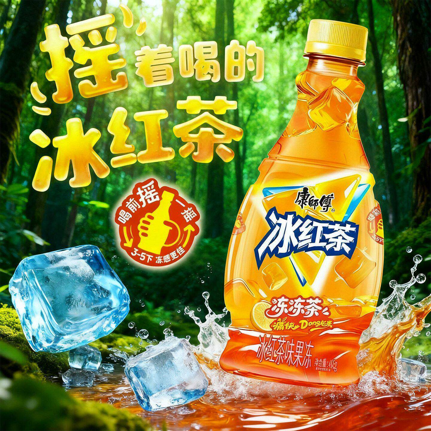 康师傅冰红茶冻冻茶康师傅冻冻茶果冻饮料饮品尝鲜装