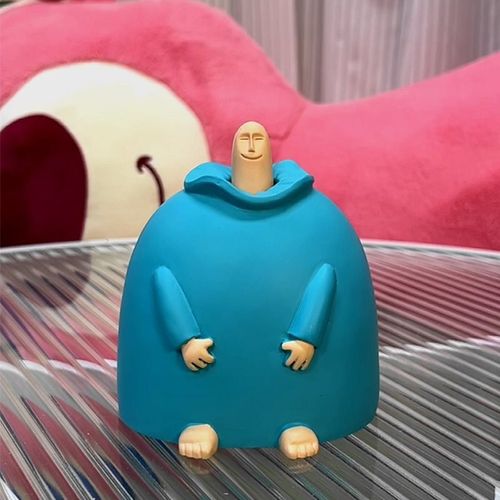 李子熟了蓝胖中指摆件女生送礼物男生朋友同事搞笑沙雕好玩的东西