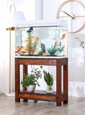 花架客厅鱼缸底柜柜子水族箱架子置E物架简易桌子底座鱼缸架子实