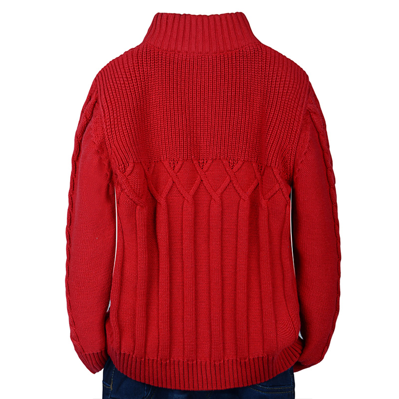 童装儿童纯棉毛衣男童 休闲百搭拉链开衫 春秋装针织衫立领外套