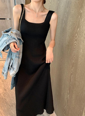 哺乳衣外出辣妈款打底针织杉吊带连衣裙背心裙高级感Y喂奶长裙春