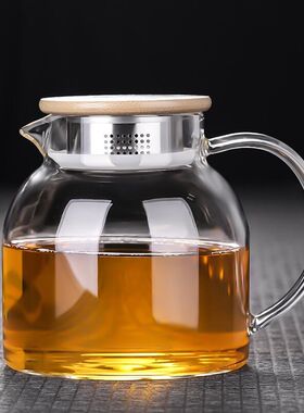 厂促豪峰玻用璃冷水壶凉水壶家耐热温大容量泡O茶壶凉白开杯围炉