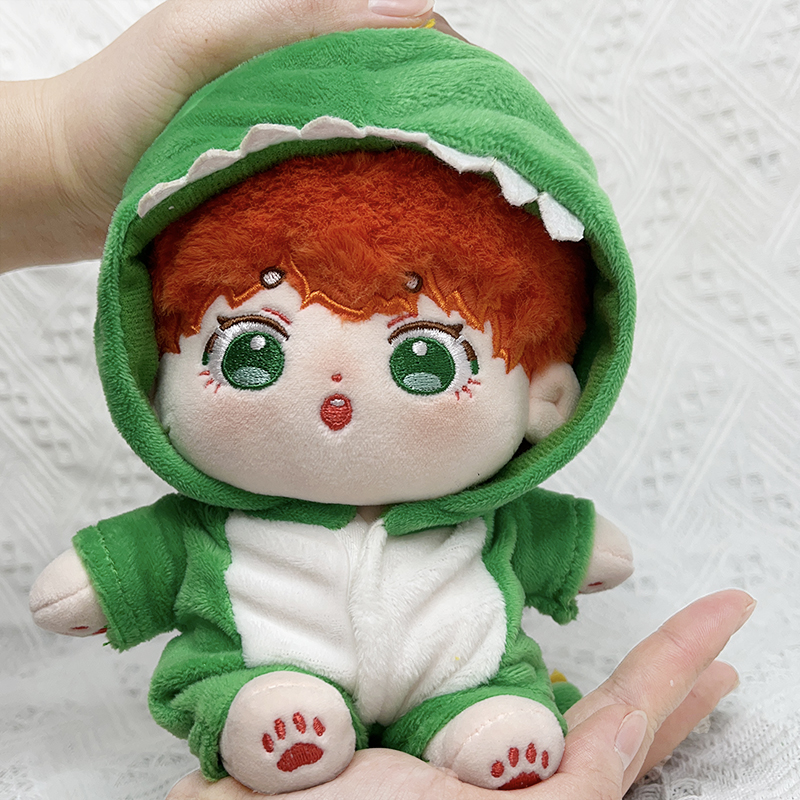 现货20cm娃衣动物连体服无属性棉花娃娃衣服套装可爱娃用小物配件