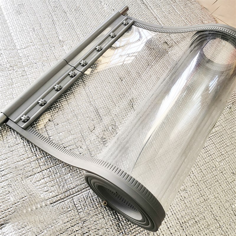 磁性自吸门帘配件钢管龙骨横梁磁吸穿E管夹板式pvc软门帘冬季防风