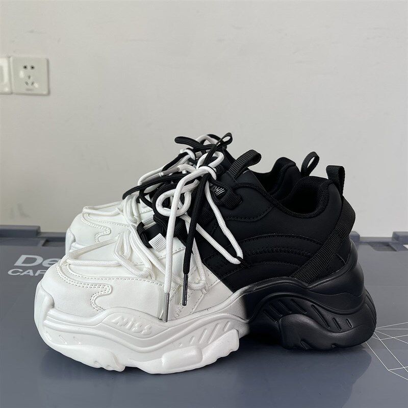 老爹鞋男款2023新款厚底增高太极阴阳小众设计休闲百搭运动鞋男女