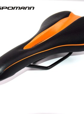 1006-1山地公路自行车鞍座中空软座垫骑行单车配件黑色橙边坐垫