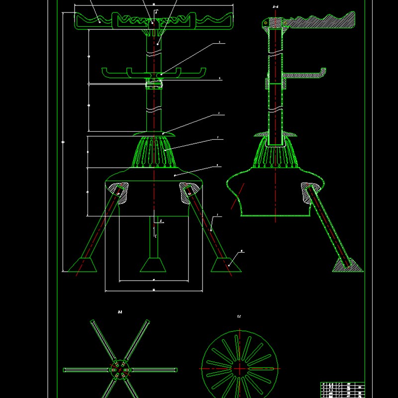 便携式家用衣物烘干机系统设计2D图机械CAD素材