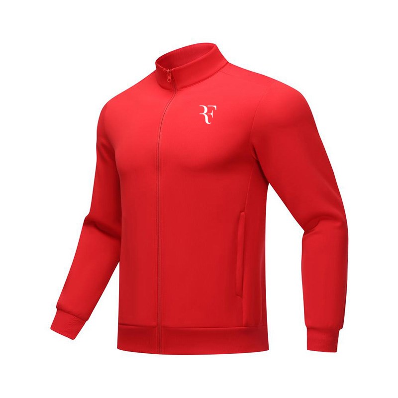 2024秋冬季纳达尔立领运动网球服套装男女款长袖拉链宽.松外套长