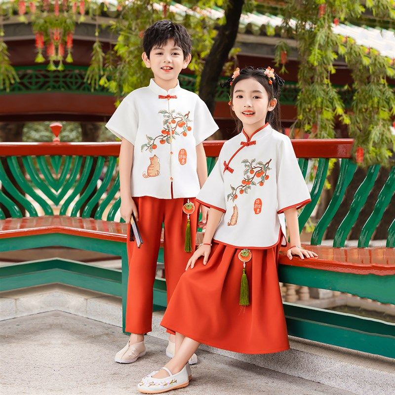 六一儿童演出服幼儿园中国风马面裙女童毕业汉服小学生合唱表演服,童装/婴儿装/亲子装,汉服,淘宝优惠券,粉丝福利购,淘宝优惠卷
