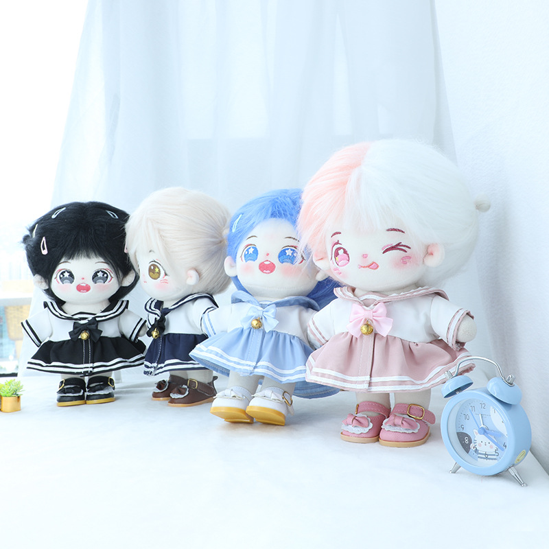 20CM娃衣现货天使水手服裙公仔换装玩偶20厘米棉花娃娃无属性服饰