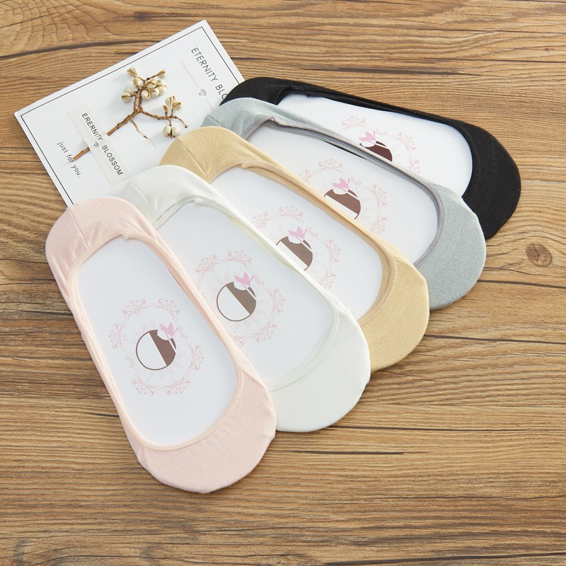 船袜女防滑不掉跟纯棉浅口夏天薄款棉袜春夏季全棉吸汗高跟鞋袜子