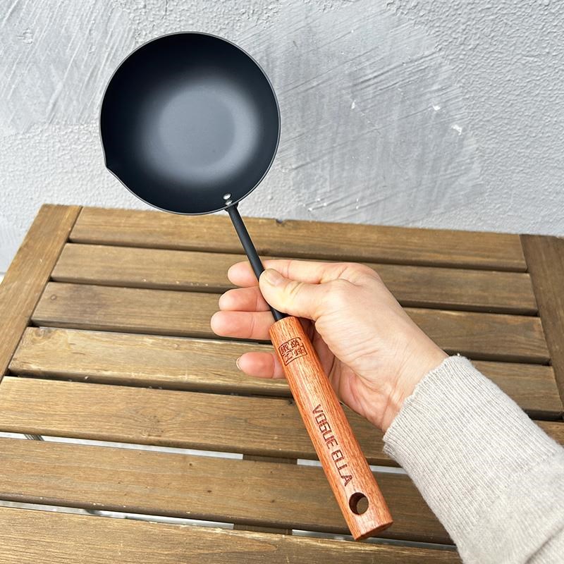 【是勺又是锅!】泼油小锅泼油铁勺烧油炝油长柄热油小锅蛋饺神器