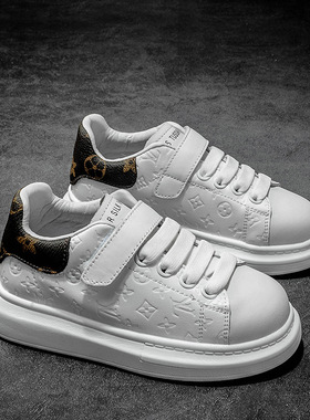 女童小白鞋2023年春秋款运动鞋儿童低帮鞋子真皮学生男童白色板鞋