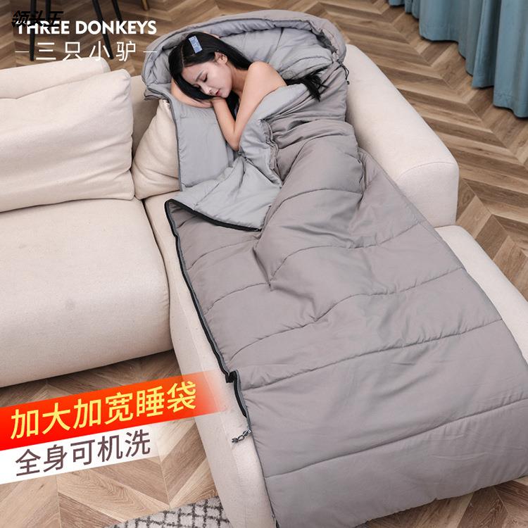 睡袋大人户外露营k成人加大加宽四季通用款单人室内冬季加厚防寒