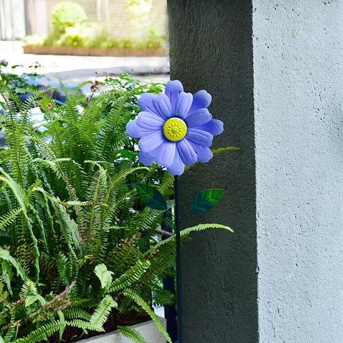 铁艺风车田园风户外花园庭院摆件架子风车双层旋转创意时尚风车