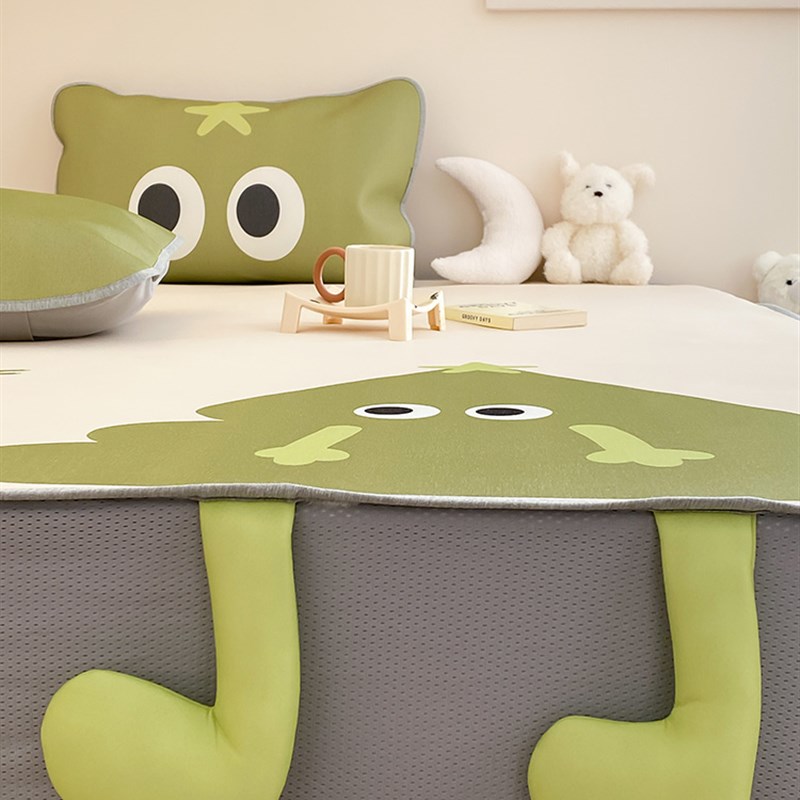 A类可爱儿童可用冰丝凉席1.5m卡通印花软席子亲肤W裸睡可折叠宿舍