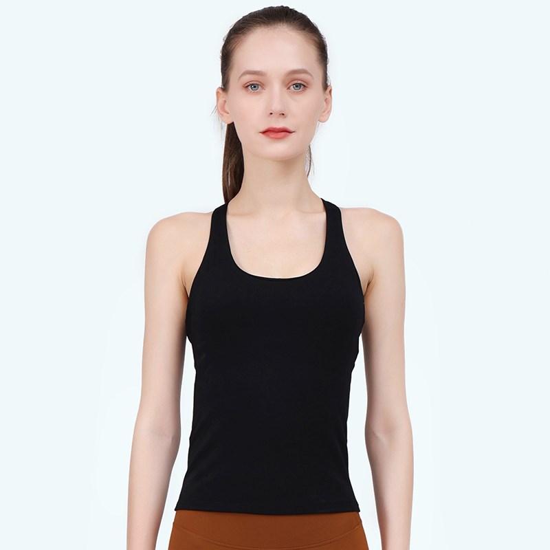 2025新款瑜伽服背心含胸垫跑步运动普拉提服美背速干X健身服上衣