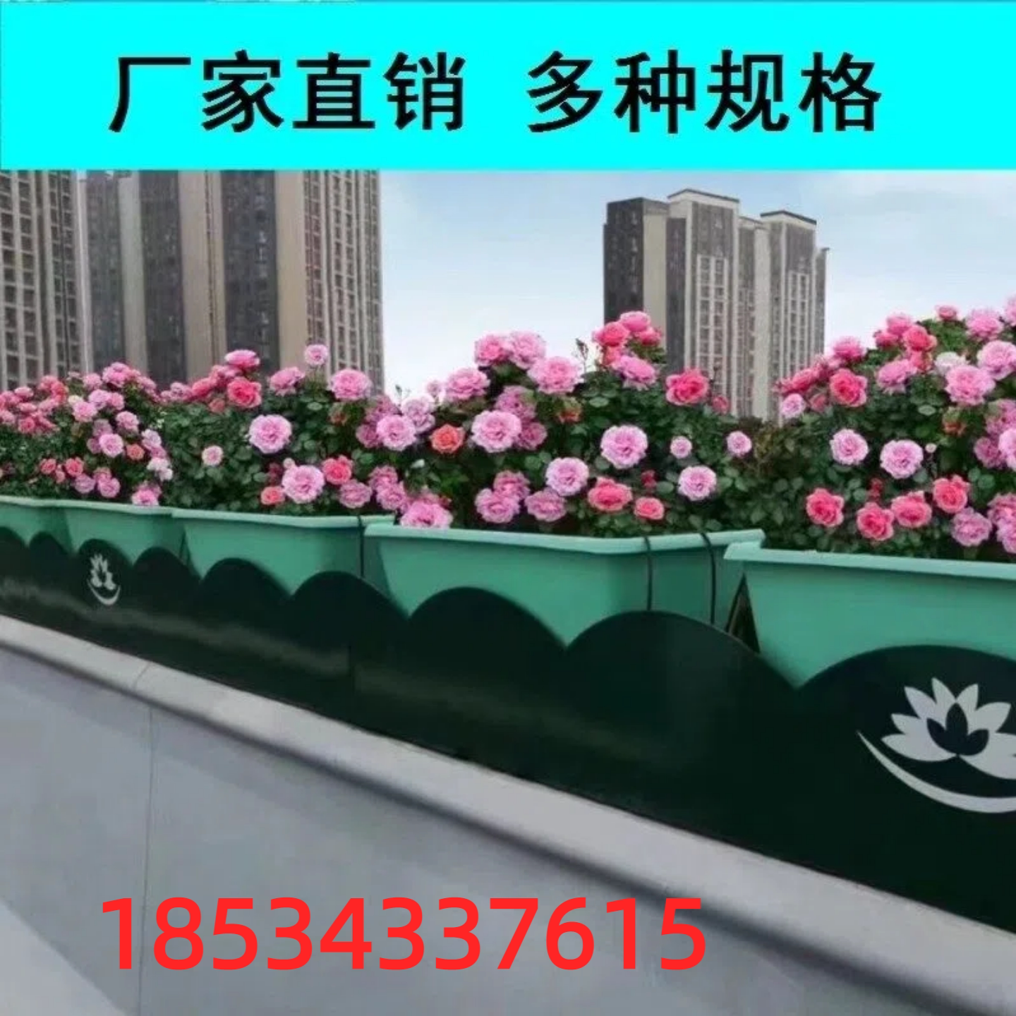 厂家直销花箱塑料pp花盆长条市花盆