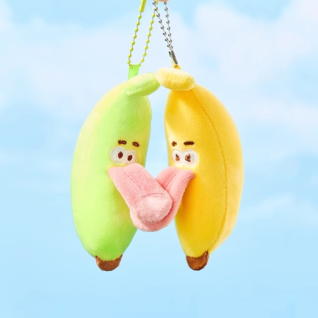 伶俐蕉黄蕉绿毛绒玩具挂件