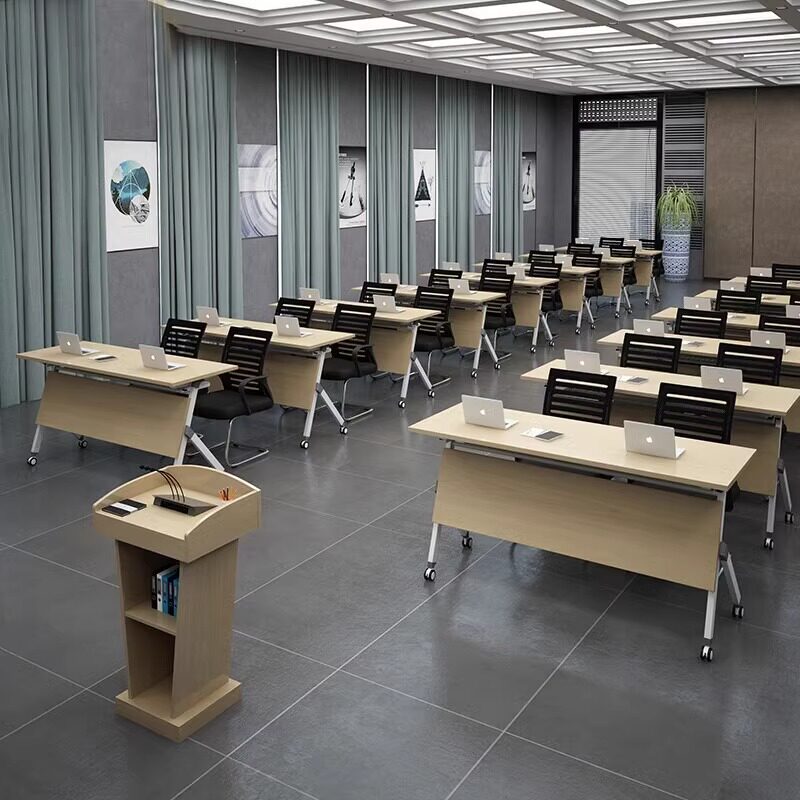 折叠多功能拼接会议桌长桌移动办公桌翻转桌折叠训练桌椅组合