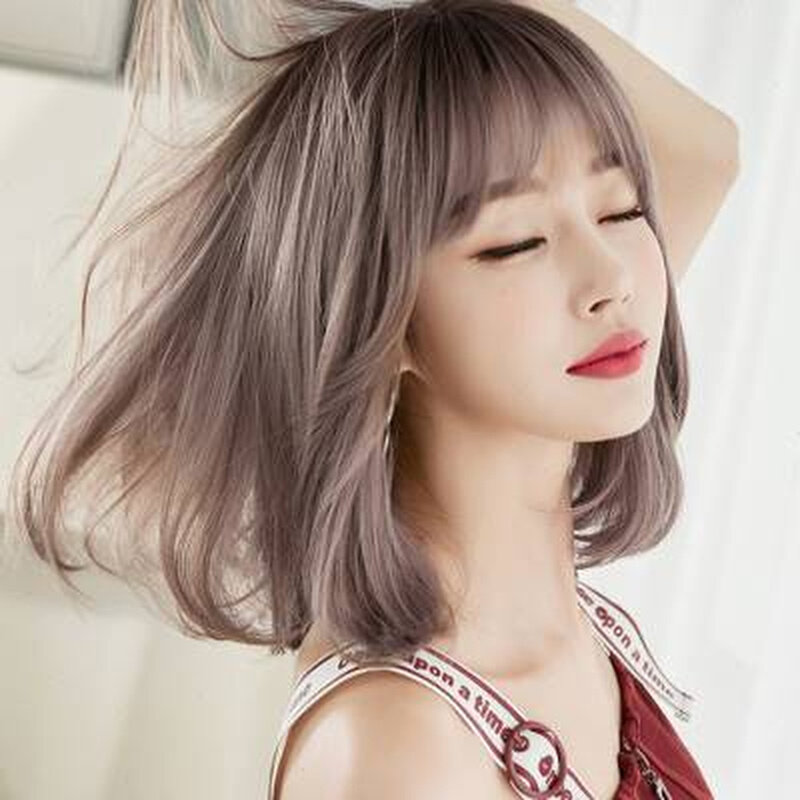 2021年新款时尚短发假发女全头套卷发内扣梨花头齐肩整头顶发套