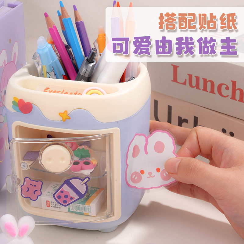 学生猪猪笔筒女生可爱收纳盒