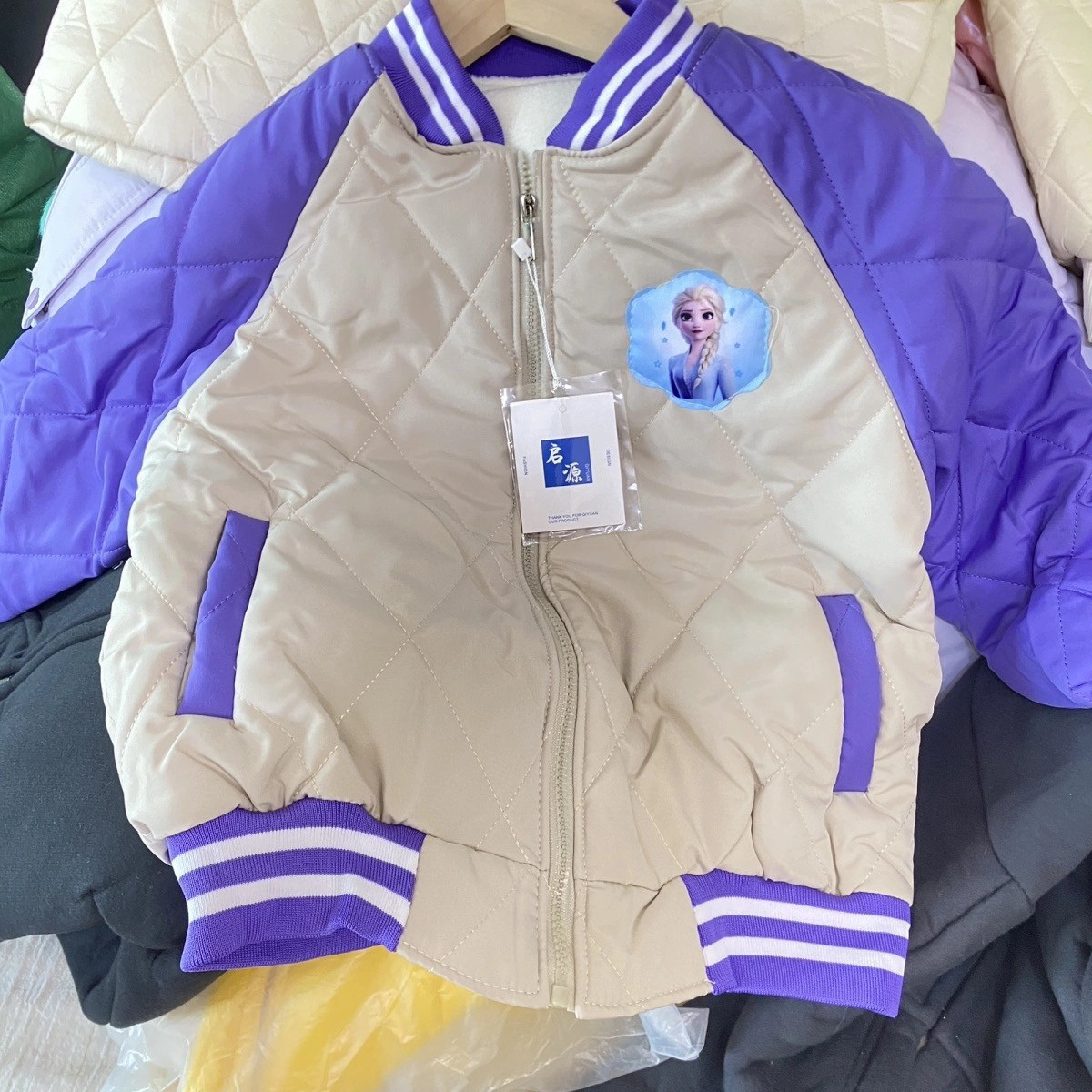 儿童加绒加厚外套棒球服男女宝冬棉袄/棉服