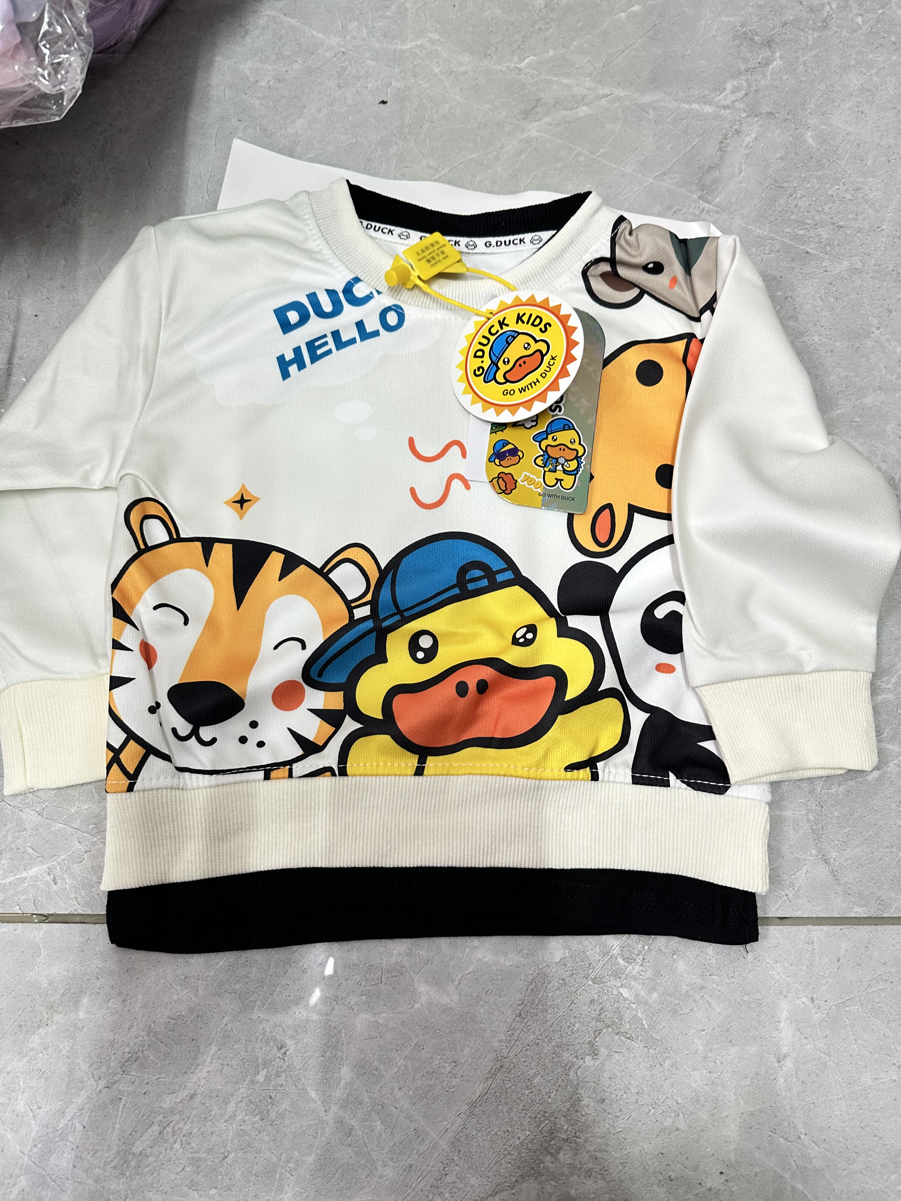 婴幼儿小童卫衣秋季长袖小鸭子洋气上衣男女宝2岁宝宝90码卫衣