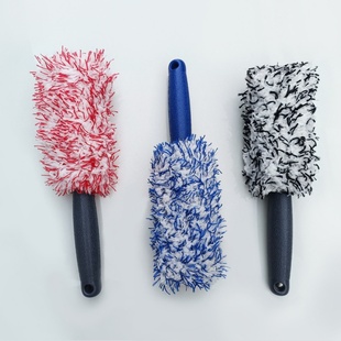 超细纤维清洁长柄轮胎刷子长毛绒轮胎刷轮毂刷洗车美容用品