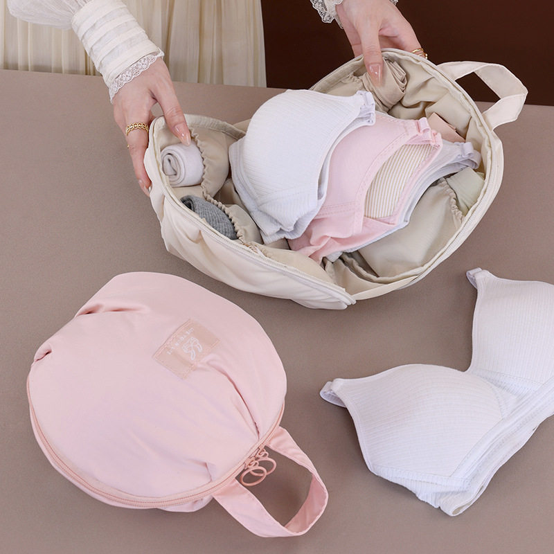 圆形内衣收纳包旅行大容量多功能贴身衣物文胸收纳袋旅行出差,收纳整理,内衣收纳袋,淘宝优惠券,粉丝福利购,淘宝优惠卷