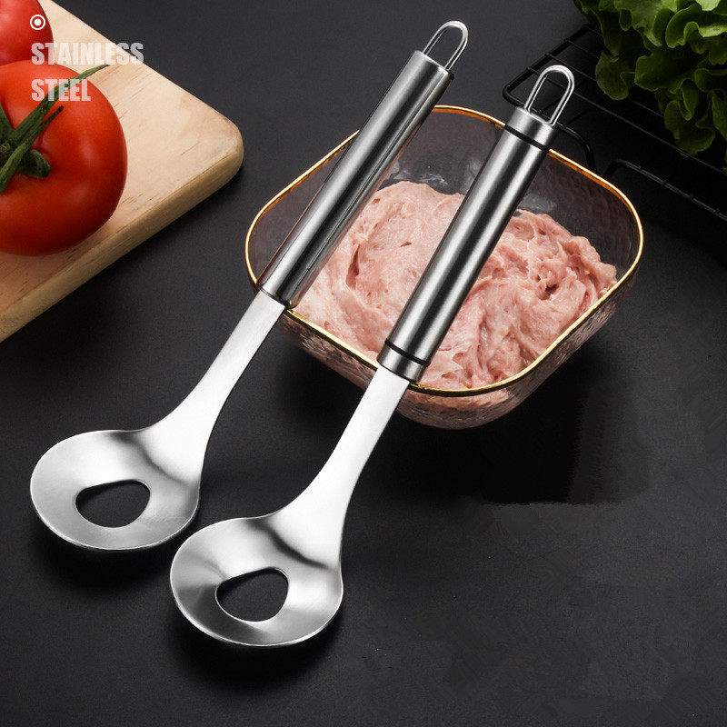 304不锈钢制作器挤肉丸鱼丸勺子家用厨房饭团手动式压丸子
