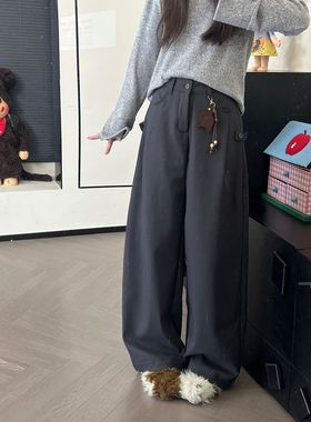 CHACHA【修容裤】休闲时尚百搭加绒慵懒松弛休闲裤