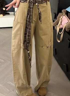 CHACHA【工装牛仔】休闲时尚百搭工装牛仔裤