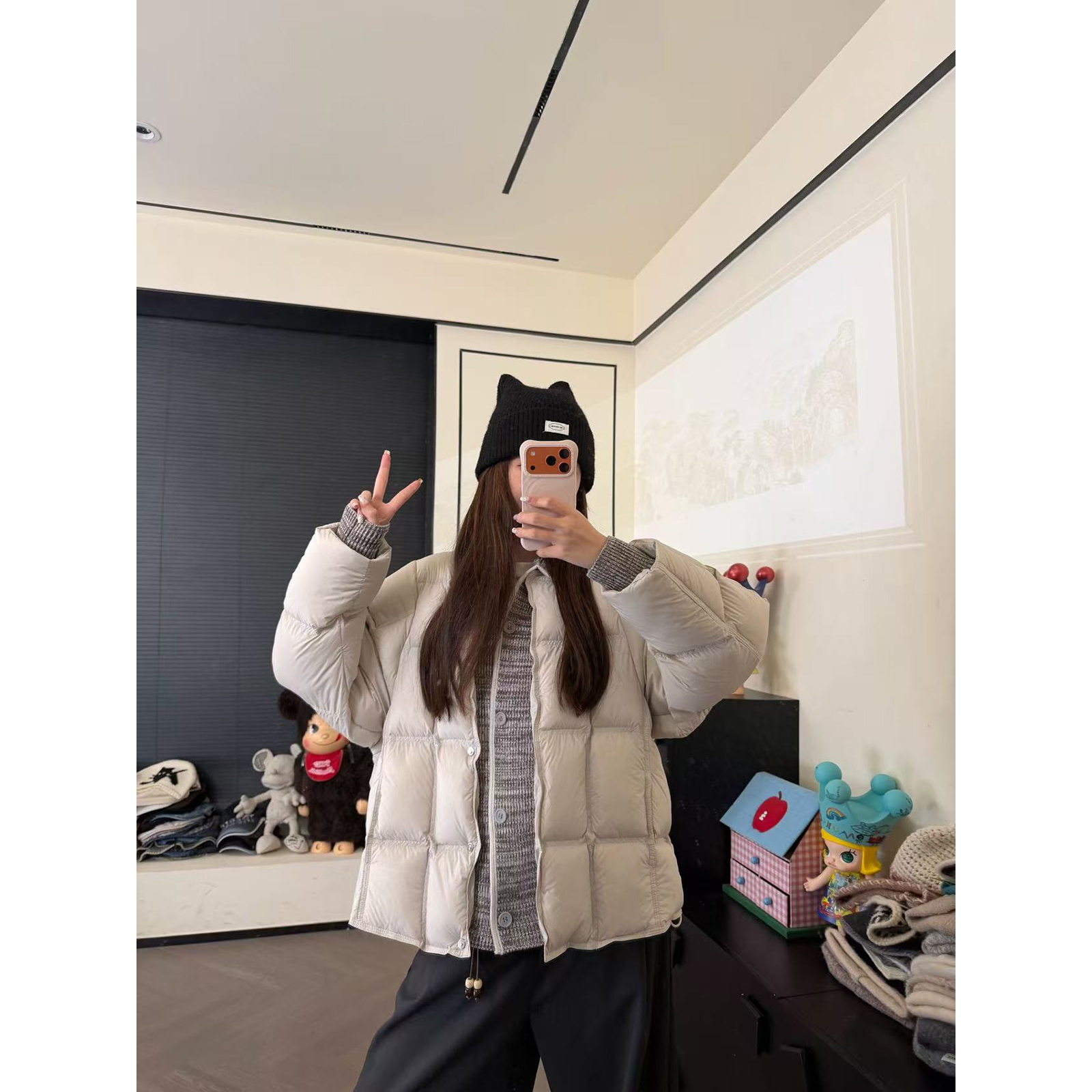 CHACHA【米兰晨雾】休闲时尚百搭90白鸭绒羽绒服