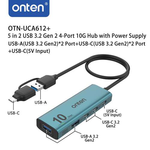 2in1 二合一10G USB3.0+Type-C接口转USB-A USB-C HUB集线器