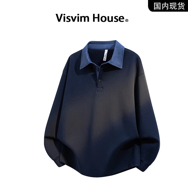 品牌现货撤柜】VISVIM WINGS秋季新款长袖T恤宽松假两件卫衣男