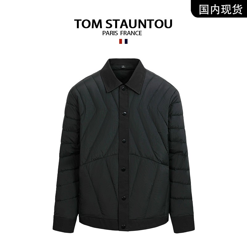 TOM STAUNTON/汤姆诗丹顿 轻薄款排骨羽绒服男休闲保暖菱格外套