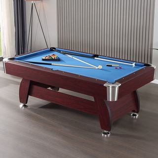 家用台球桌标准八尺商用美式黑8桌球台室内娱乐多功能乒乓球桌