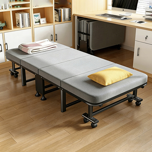 午休折叠床单人办公室加厚加固加粗行军床简易陪护床轻便成人躺椅