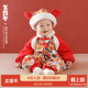 龙喜年婴儿拜年连体棉衣棉服棉袄冬宝宝红色新年新款 过年汉服旗袍
