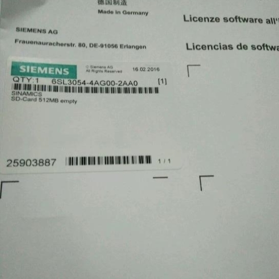 【议价】6SL3054-4AG00-2AA0-Z F01G120变频器SD卡带扩展安全功能