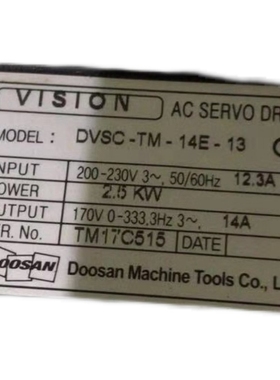 【议价】斗山伺服驱动器 300419-00035B DVSC-TM-14E-01