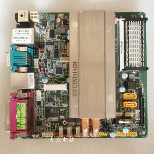 【议价】伍丰RT665D 双屏收款机工控机主板 D525主板 MNIC8QI FH-