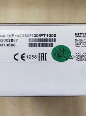 【议价】52002987耐高温高压电极InPro4260/120/PT1 梅特勒电极