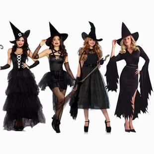Halloween Witch Costumes for Women Adult Fantasy Black