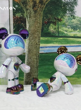 星际熊轻奢电视柜摆件